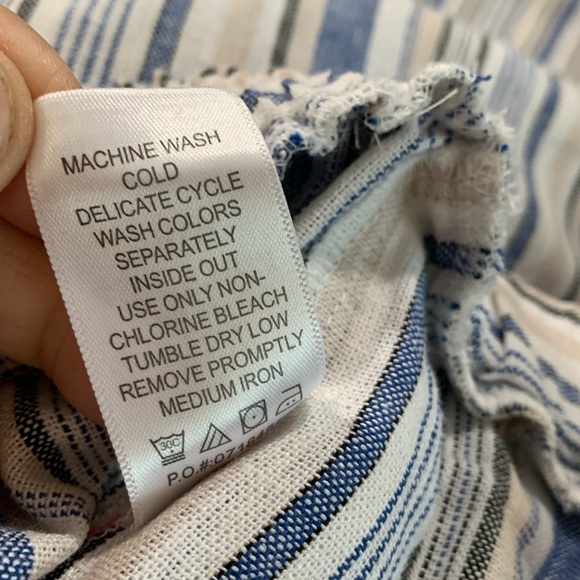 Woman Within Straight Leg Stripe Linen NWT Pants    size 26 - Picture 11 of 11